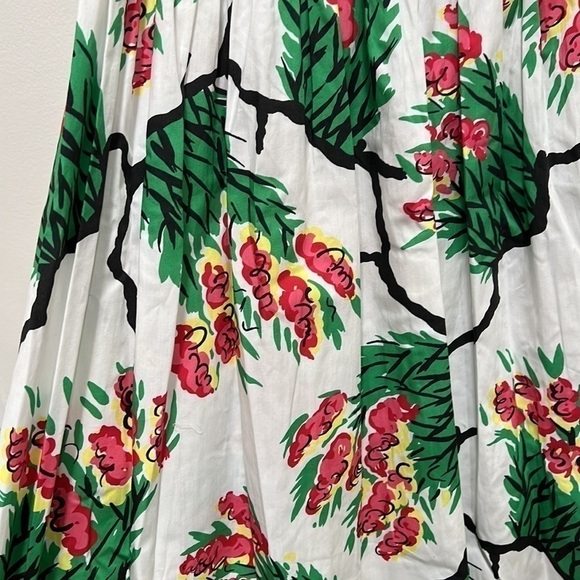 𝅺I’M ISOLA MARRAS Skirt size 8 White Skirt with Floral Print Elastic Waist Rare - Picture 5 of 6